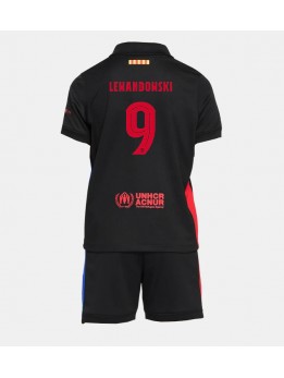 Barcelona Robert Lewandowski #9 Auswärts Trikotsatz für Kinder 2024-25 Kurzarm (+ Kurze Hosen)